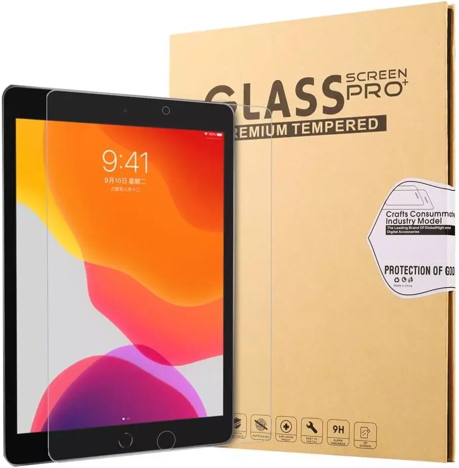 INCOVER Apple iPad 10.2" (2021 / 2020 / 2019) Herdet Glass Full-Fit Skjermbeskytter - Gennemsigtig