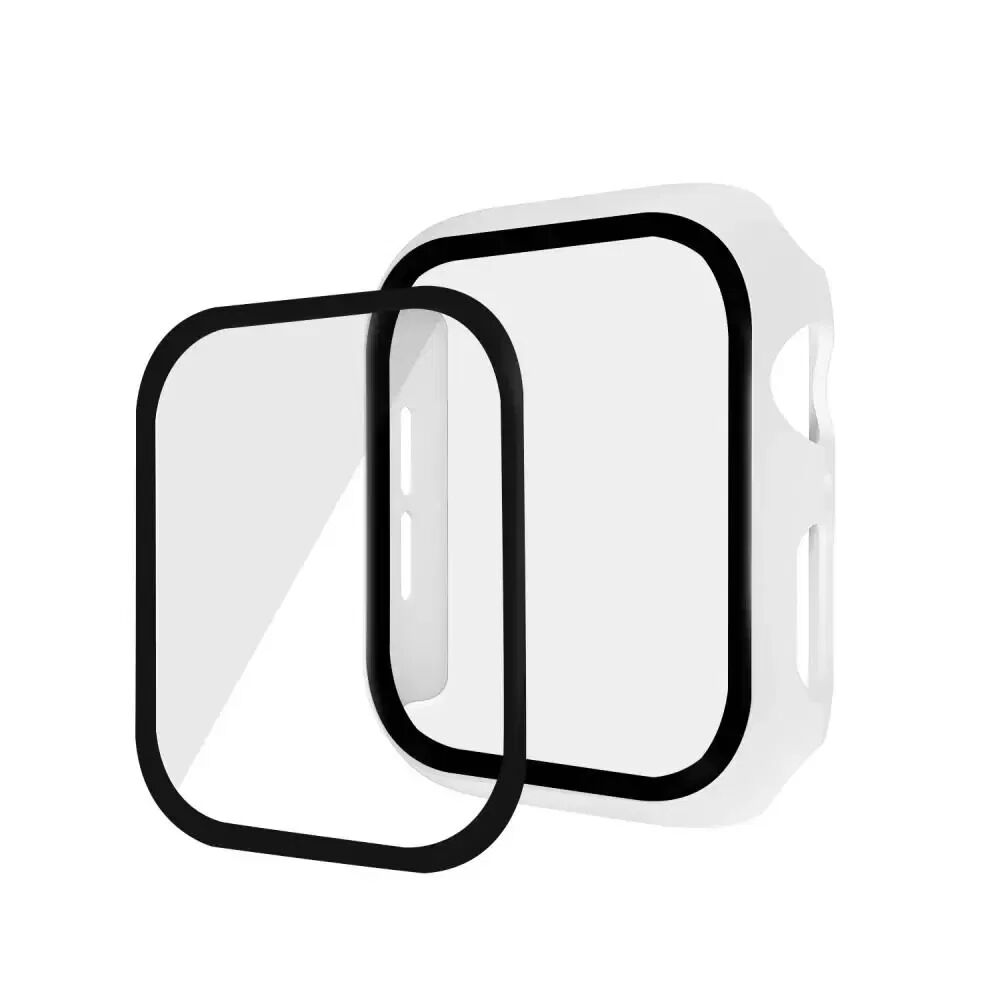 INCOVER Apple Watch SE/6/5/4 (44mm) Panserglass + Deksel - Hvit