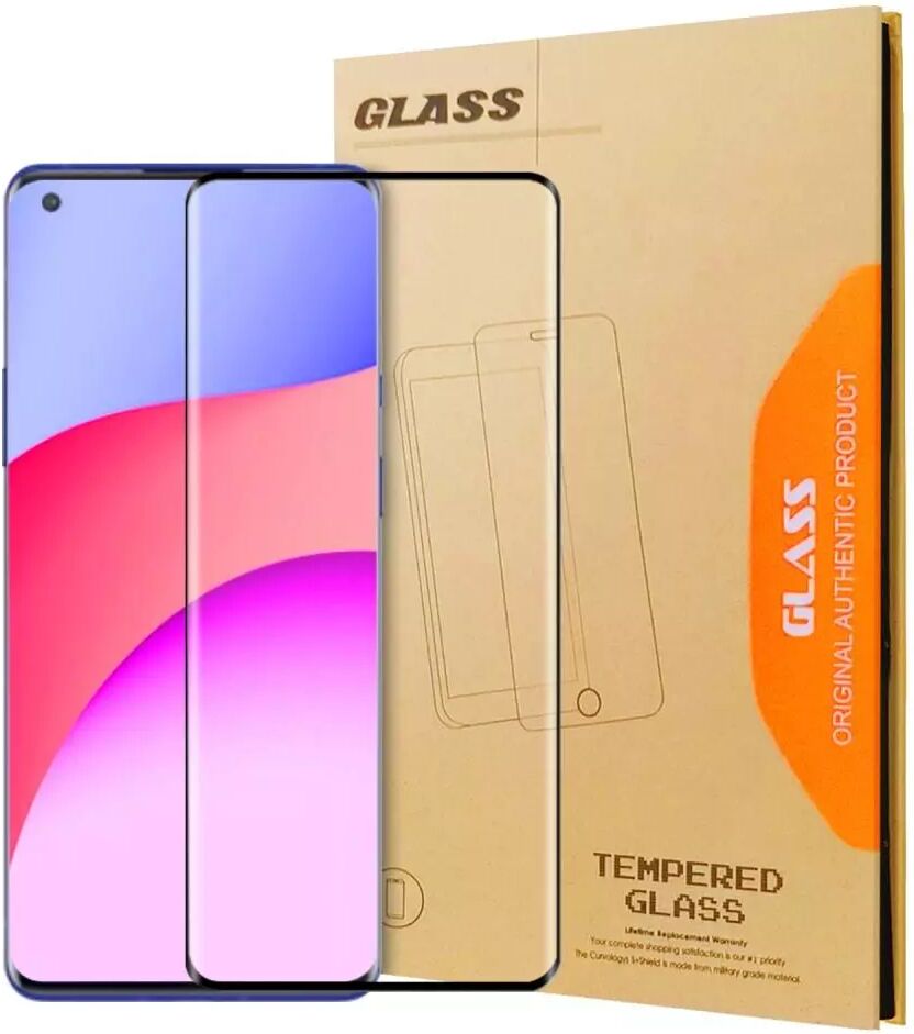 INCOVER OnePlus 8 Beskyttelsesglass - Full-Fit - Skjermbeskytter - 9H - Svart