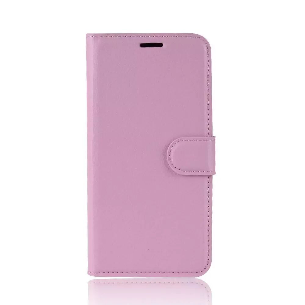 INCOVER OnePlus 6 Litchi Texture Leather Stand Deksel med Lommebok Pink