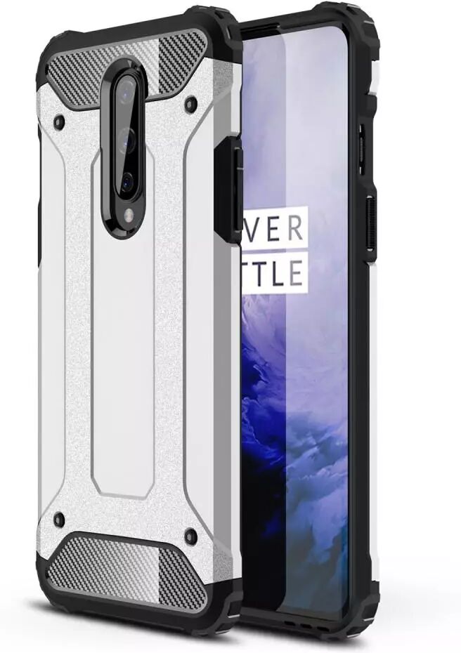 INCOVER OnePlus 8 Armor Guard Hardt Plastdeksel - Sølv