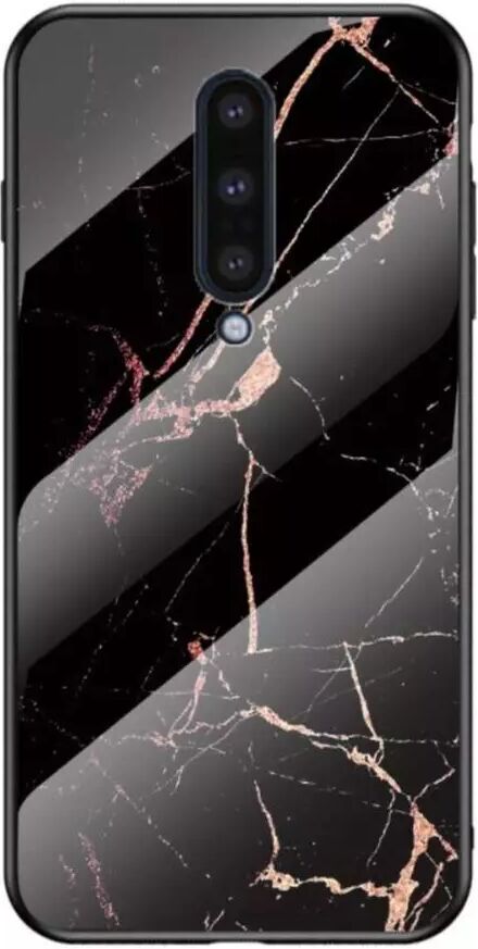 INCOVER OnePlus 8 Deksel med GlassBakside - Cracked Black Marble