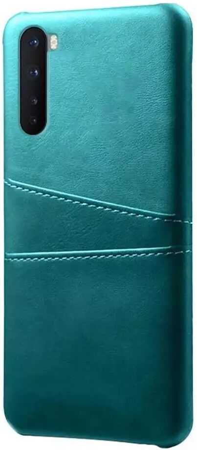 INCOVER OnePlus Nord Plast Deksel med Skinntrekk & Kortholder Teal