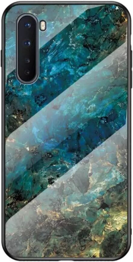 INCOVER OnePlus Nord Fleksibelt Hybrid Plast Marmor Deksel - Emerald