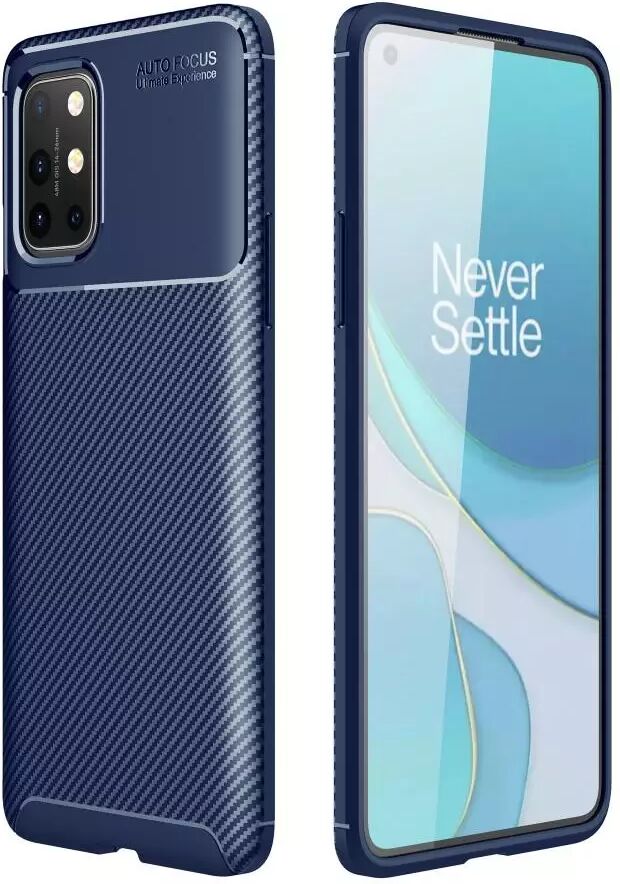 INCOVER OnePlus 8T Carbon Fiber Deksel - Blå