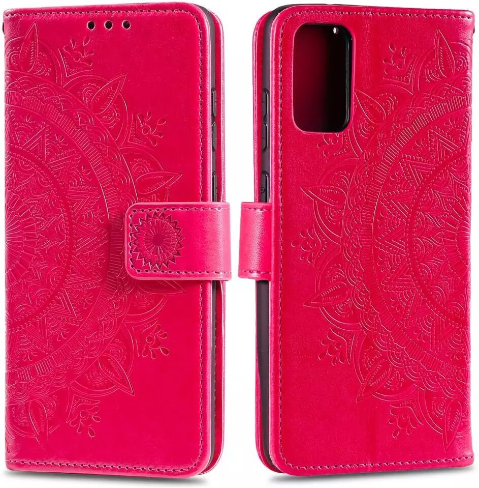 INCOVER OnePlus 8T PU Skinndeksel m. Lommebok - Mandala Mønster Rød