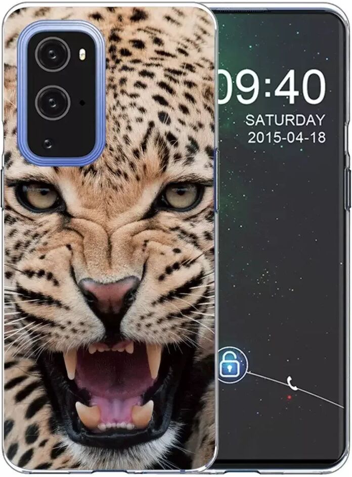 INCOVER OnePlus 9 Pro Fleksibelt plastdeksel - Leopard