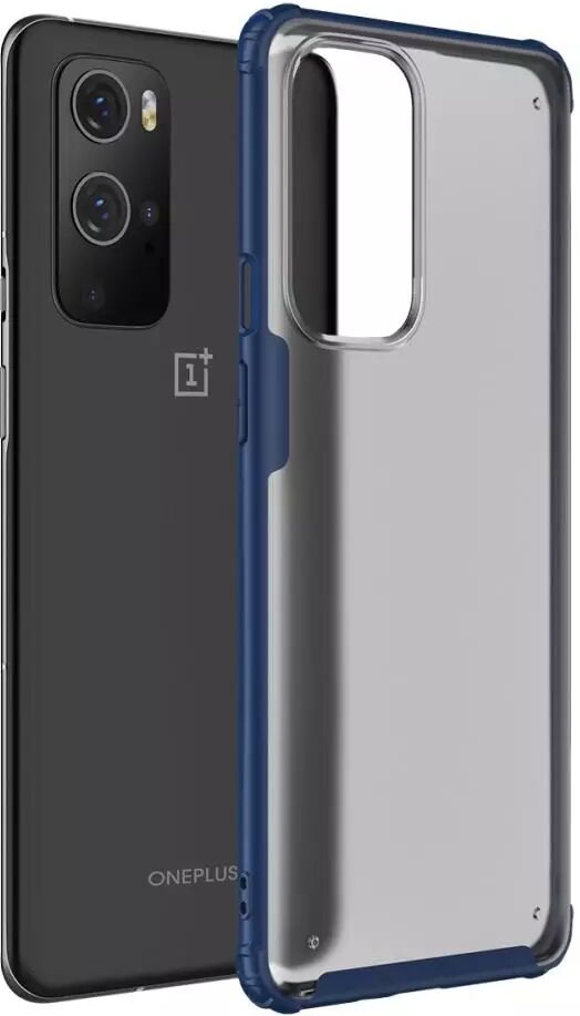 INCOVER OnePlus 9 Pro Frosted Hybrid Plast Deksel - Gjennomsiktig / Blå