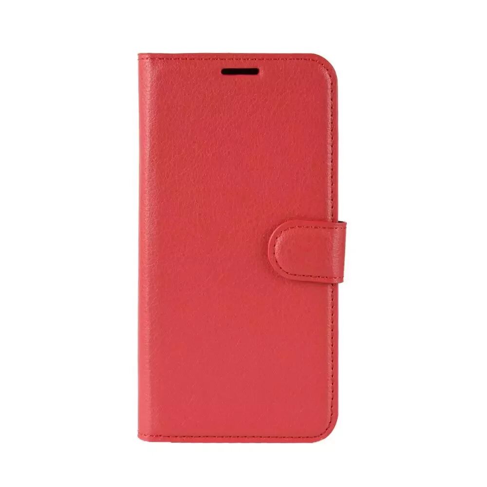 INCOVER Nokia 3.1 Plus Skinn Flip Deksel med Lommebok - Rød