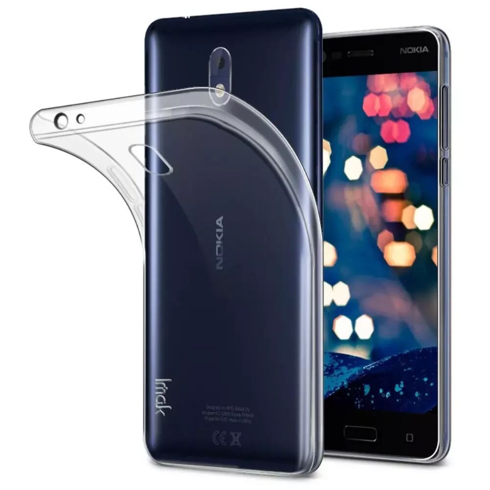 IMAK Nokia 3 IMAK Stealth Clear Soft TPU Case m. Fleksibel Skjermbeskytter Gjennomsiktig