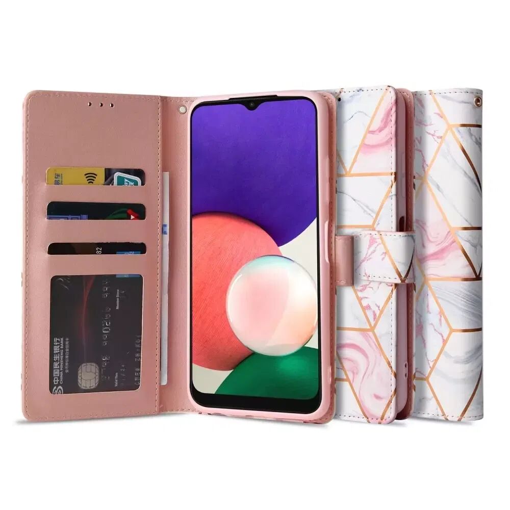 Tech-Protect Samsung Galaxy A22 (5G) Tech-Protect Wallet med Lommebok - Marble