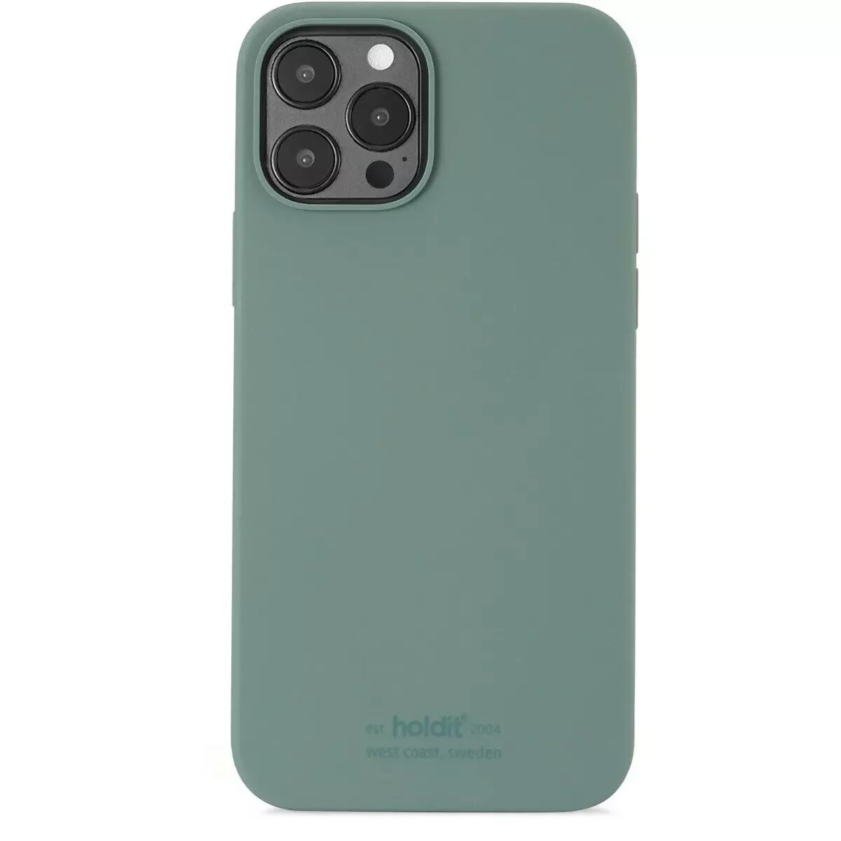 Holdit iPhone 12 / 12 Pro Soft Touch Silikon Deksel - Moss Green