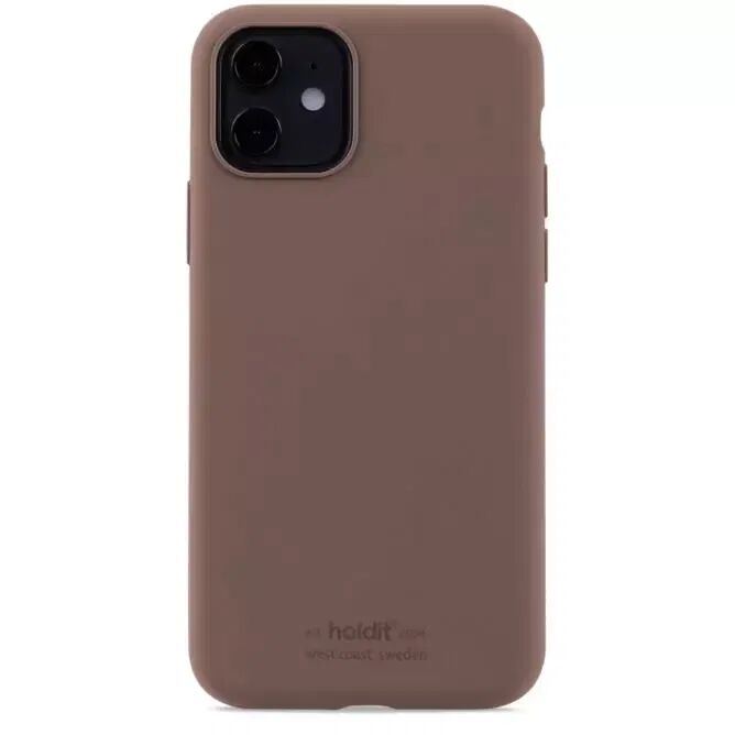 Holdit iPhone 11 Soft Touch Silikon Case - Mørkebrun