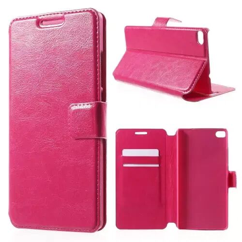 INCOVER Huawei P8 Ultra Thin Leather Wallet Etui Pink