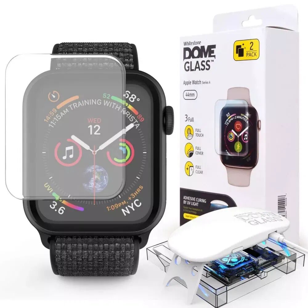 Whitestone Apple Watch SE / 6 / 5 / 4 (44mm) Whitestone Dome Hærdet Glass - Case Friendly - Gennemsigtig