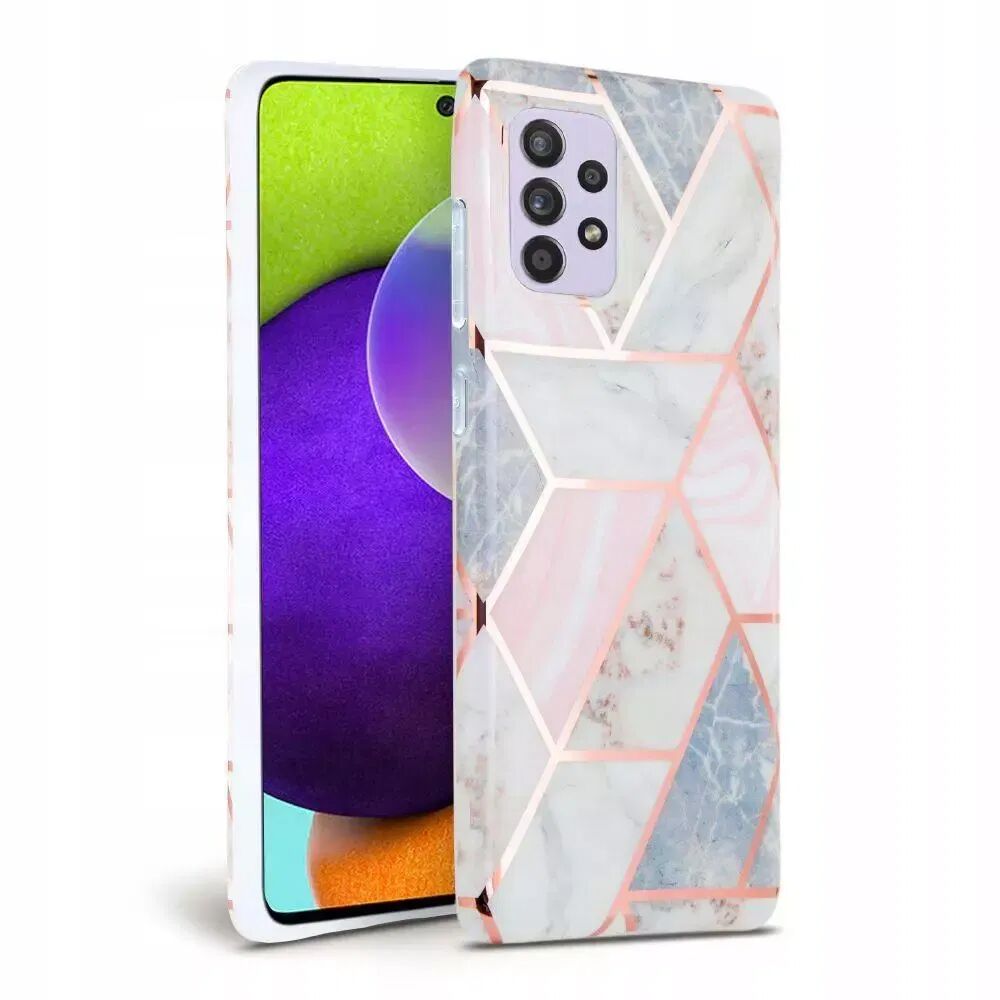 Tech-Protect Samsung Galaxy A72 (4G / 5G) Tech-Protect Marble Deksel - Rosa