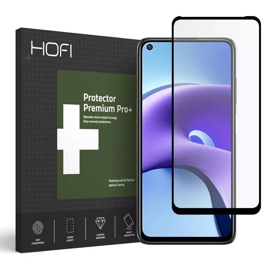 HOFI Xiaomi Redmi Note 9T (5G) Hofi Glass Pro+ Skjermbeskytter - Case Friendly - Gjennomsiktig / svart