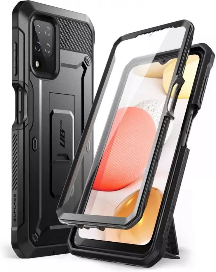 SUPCASE Samsung Galaxy A12 SUPCASE Unicorn Beetle Pro Deksel med Skjermbeskytter - Svart