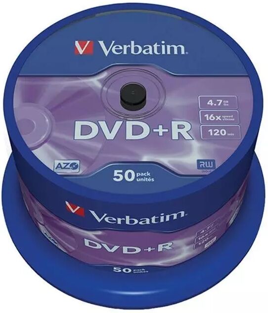 Verbatim DVD+R 16X med 4,7GB - 50 Stk.