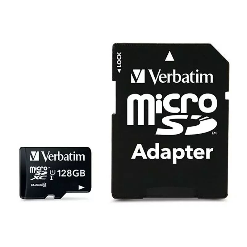 Verbatim Premium microSDXC Class 10 Minnekort med 128GB & Kamera Adaptor