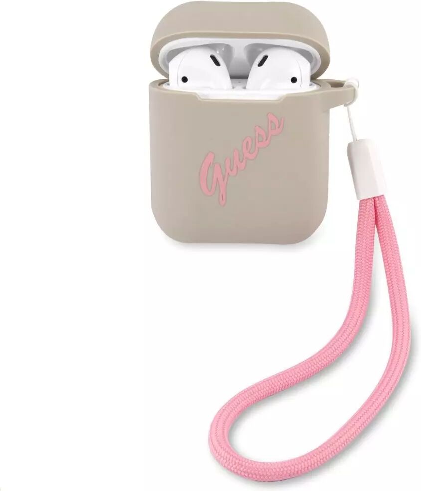 Guess Vintage AirPods Silikondeksel - Grå/Rosa