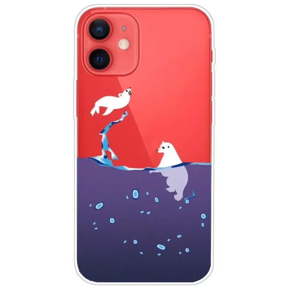 INCOVER iPhone 13 Mini Fleksibel Plast Bakdeksel - Isbjørn