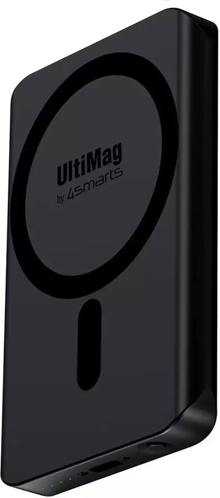 4Smarts Volthub UltiMag 15W Trådløs PowerBank med USB-C - 4000 mAh - MagSafe-Kompatibel - Svart