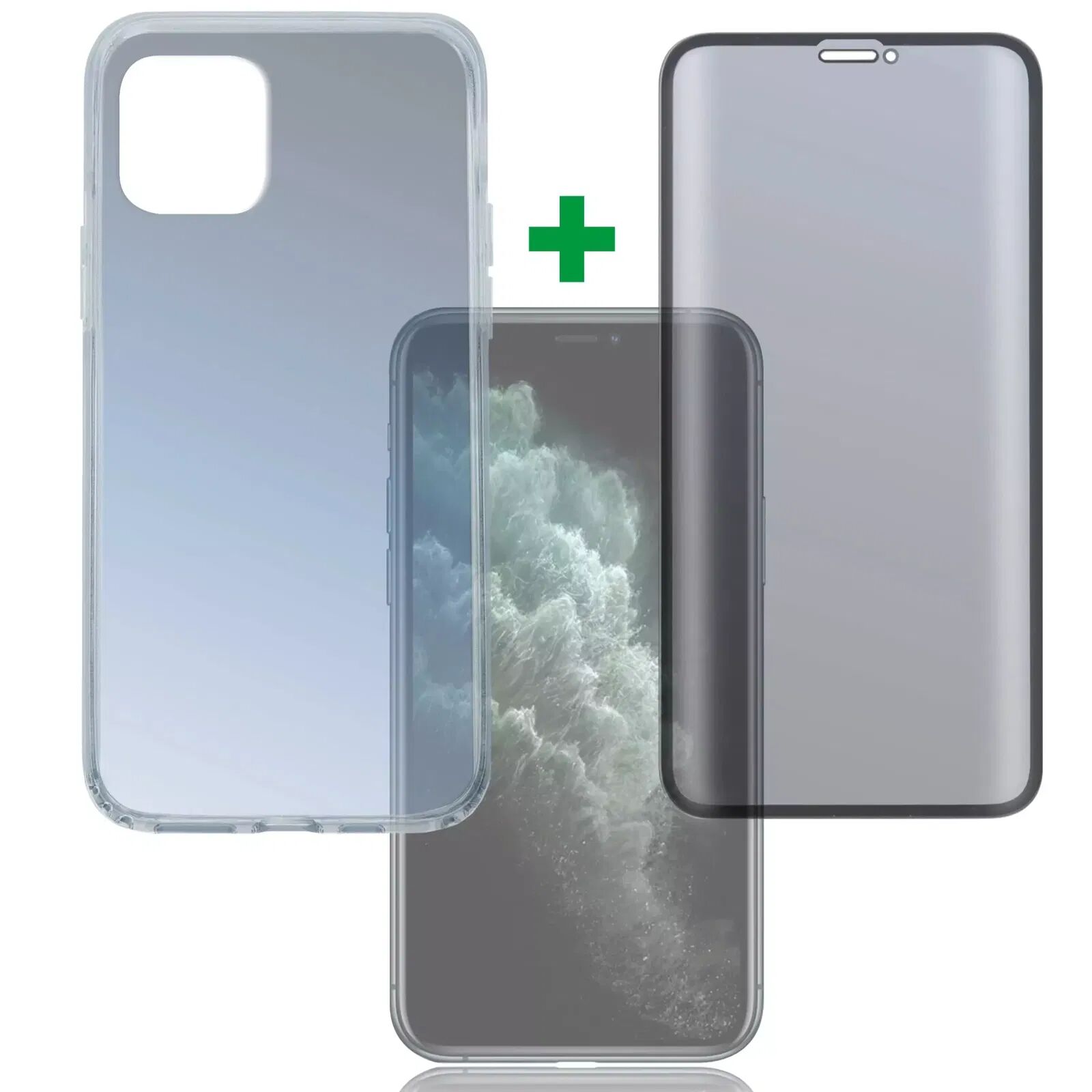 4smarts iPhone 11 Pro 4Smarts 360 Graders Beskyttelsessett (Deksel + Herdet Glass)