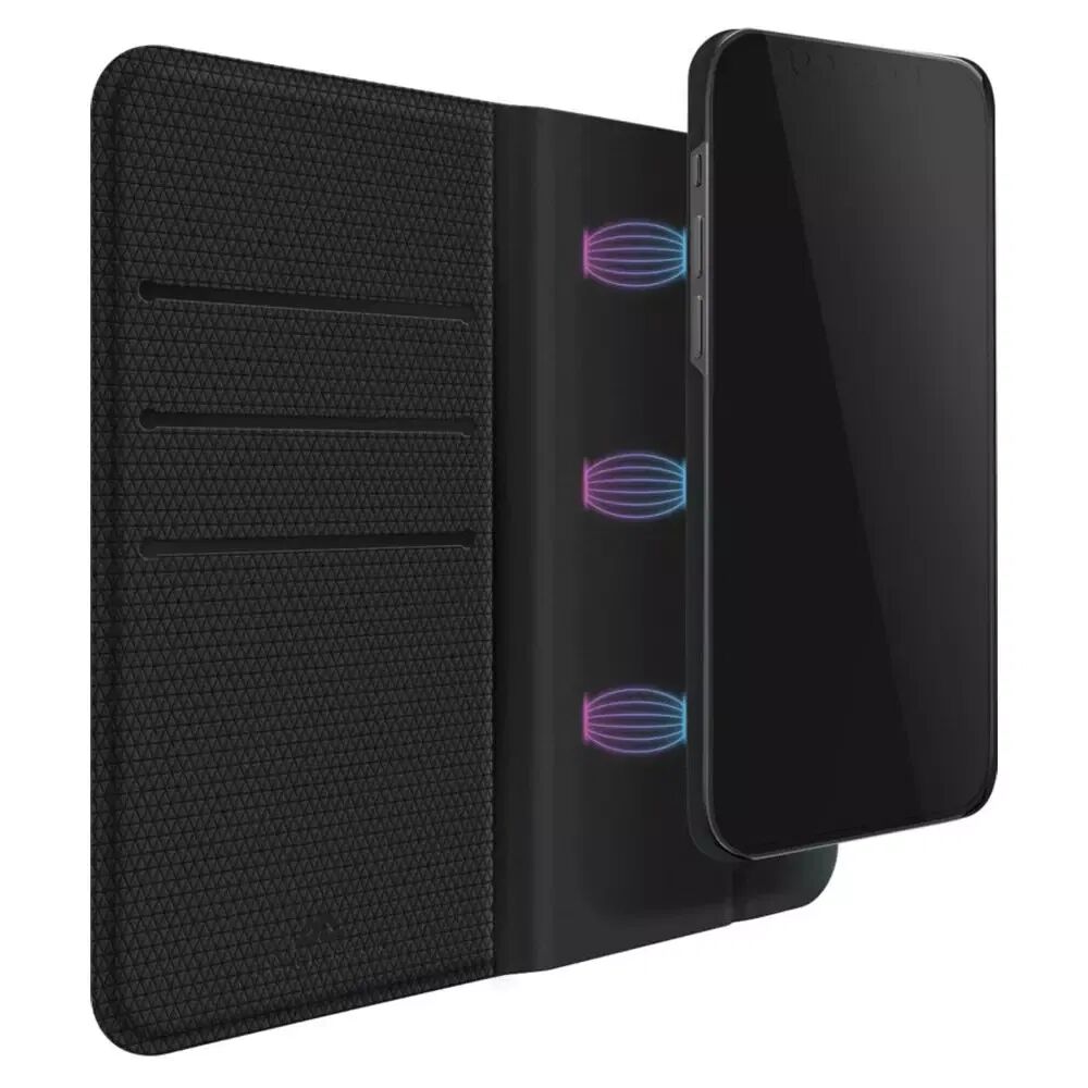 Black Rock iPhone 13 Pro 2-i-1 Wallet PU Skinn Flip Deksel med Lommebok - Svart