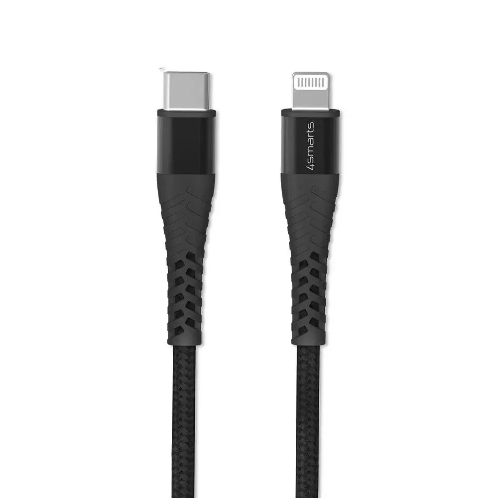 4Smarts PremiumCord XS USB-C til Lightning Kabel - 20W PD - 0,25 Meter - Svart