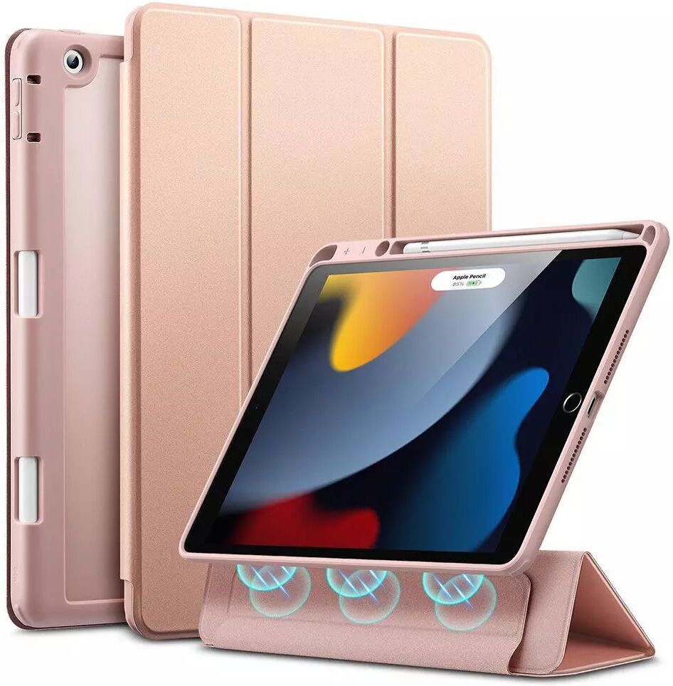 ESR iPad 10.2" (2021 / 2020 / 2019) ESR Rebound Hybrid Flip Deksel - Frosted Pink