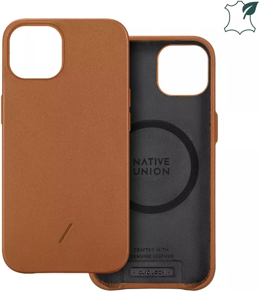 Native Union iPhone 13 Native Union CLIC Classic Skinn Deksel - MagSafe Kompatibel - Brun