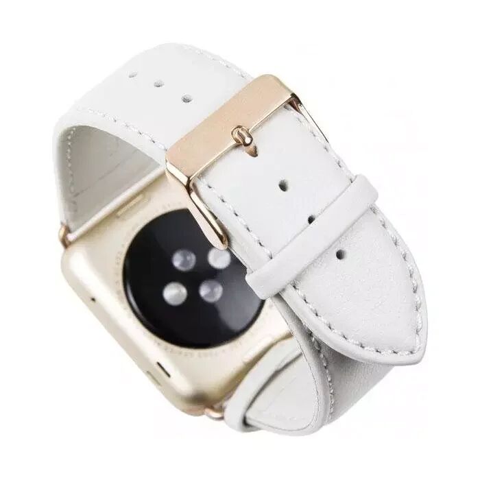 Dbramante1928 Apple Watch (42-45mm) dbramante1928 Copenhagen Watch Strap Reim m. Pinner Hvit