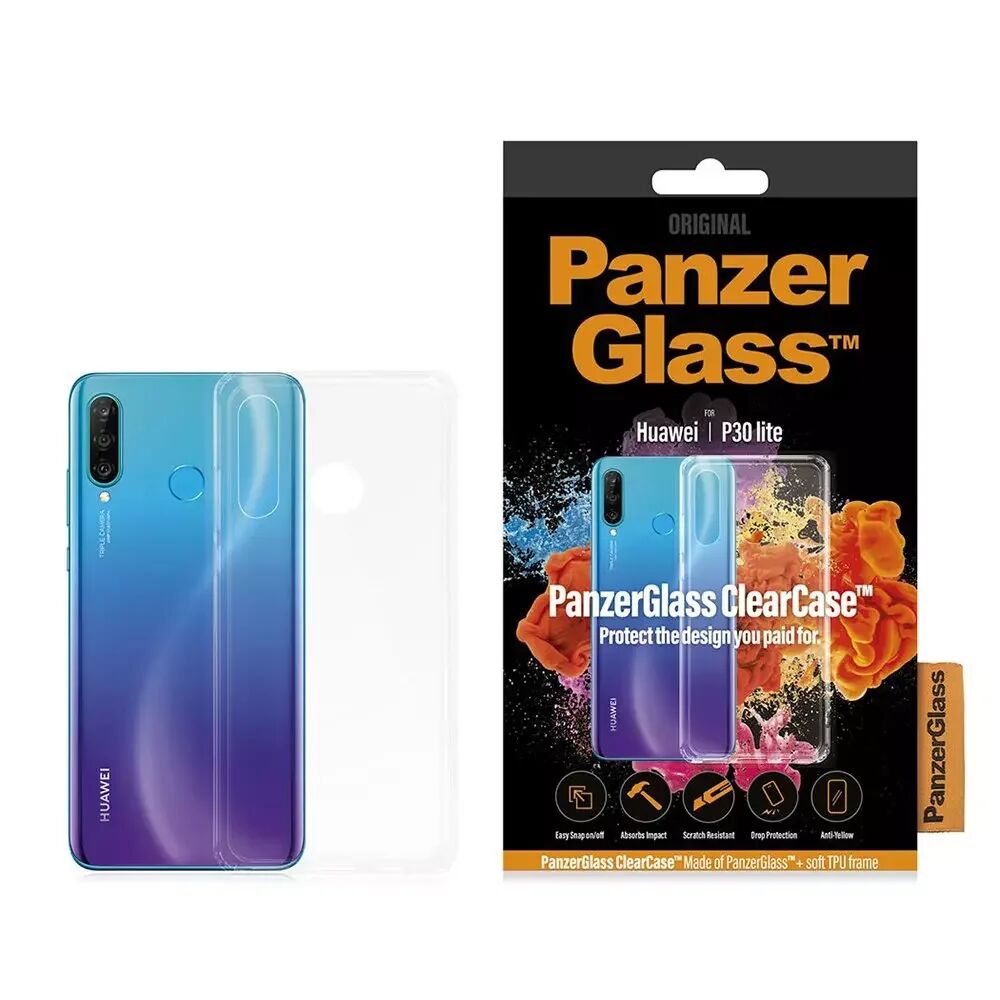 PanzerGlass ClearCase Huawei P30 Lite Deksel m. Glassrygg - Gennemsigtig
