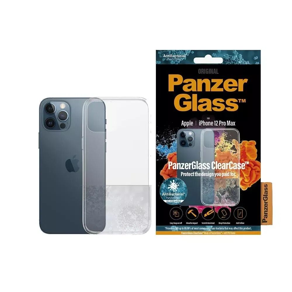 PanzerGlass iPhone 12 / 12 Pro Deksel PanzerGlass ClearCase Antibakteriell Gjennomsiktig