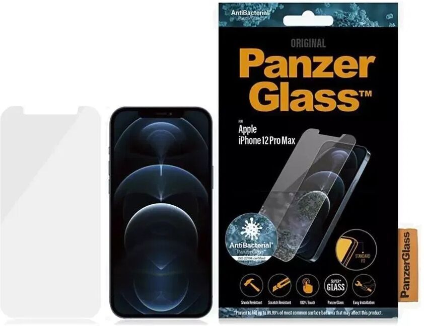 PanzerGlass iPhone 12 Pro Max PanzerGlass Antibakteriell - Skjermbeskytter - Gjennomsiktig