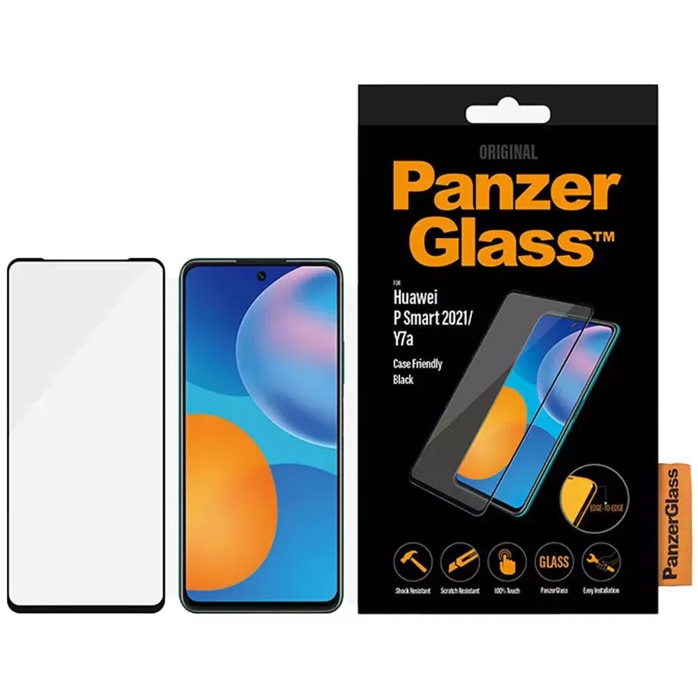 PanzerGlass Huawei P Smart (2021) Skjermbeskytter - Case Friendly - Edge-to-Edge - Svart Kant