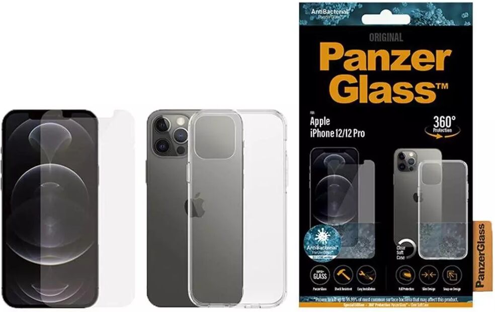 PanzerGlass iPhone 12 / 12 Pro PanzerGlass 360° Protection (Glass + BaksideDeksel)