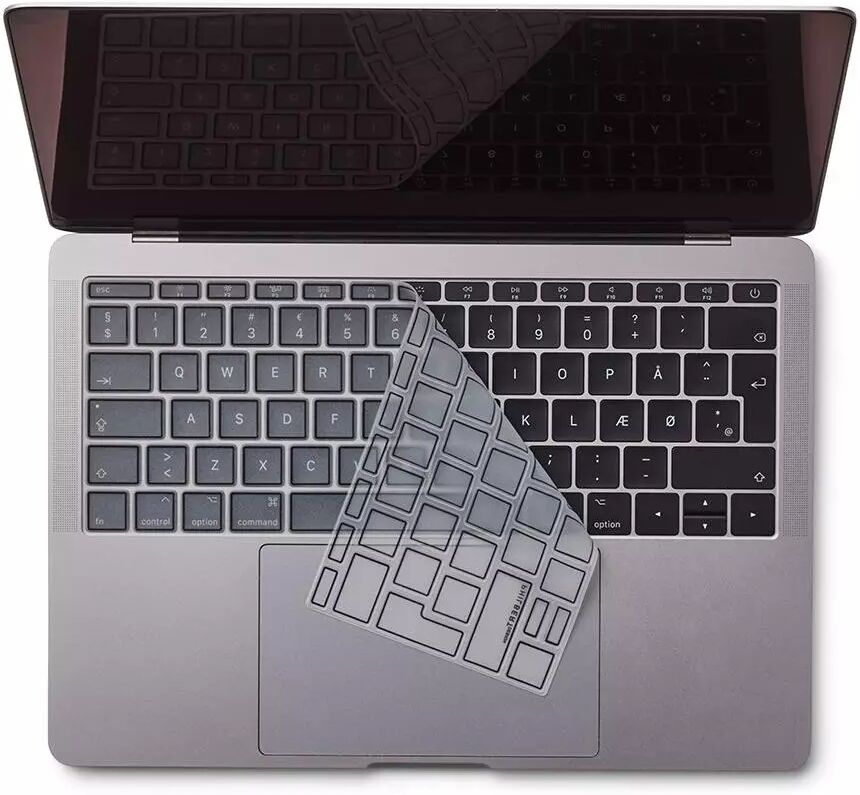 Philbert MacBook (A1534 / A1708) Keyboard Deksel m. Nordisk Tastatur - Transparent / Svart