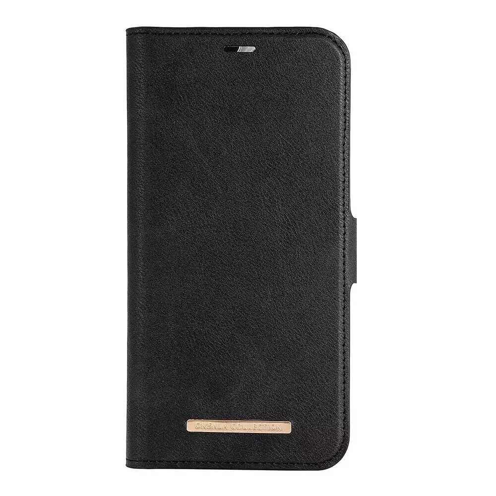 GEAR iPhone 13 ONSALA Fashion Collection PU Skinn Flipdeksel med Magnet & Lommebok - Midnight Black