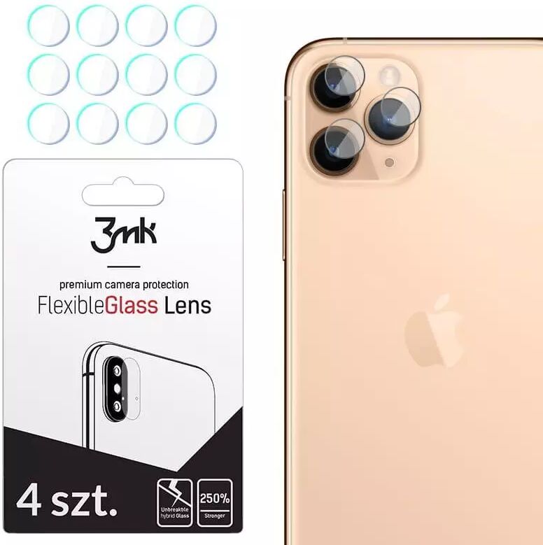 3MK iPhone 11 Pro Max 3MK Herdet Glass til Kameralinse - 12 Stk.