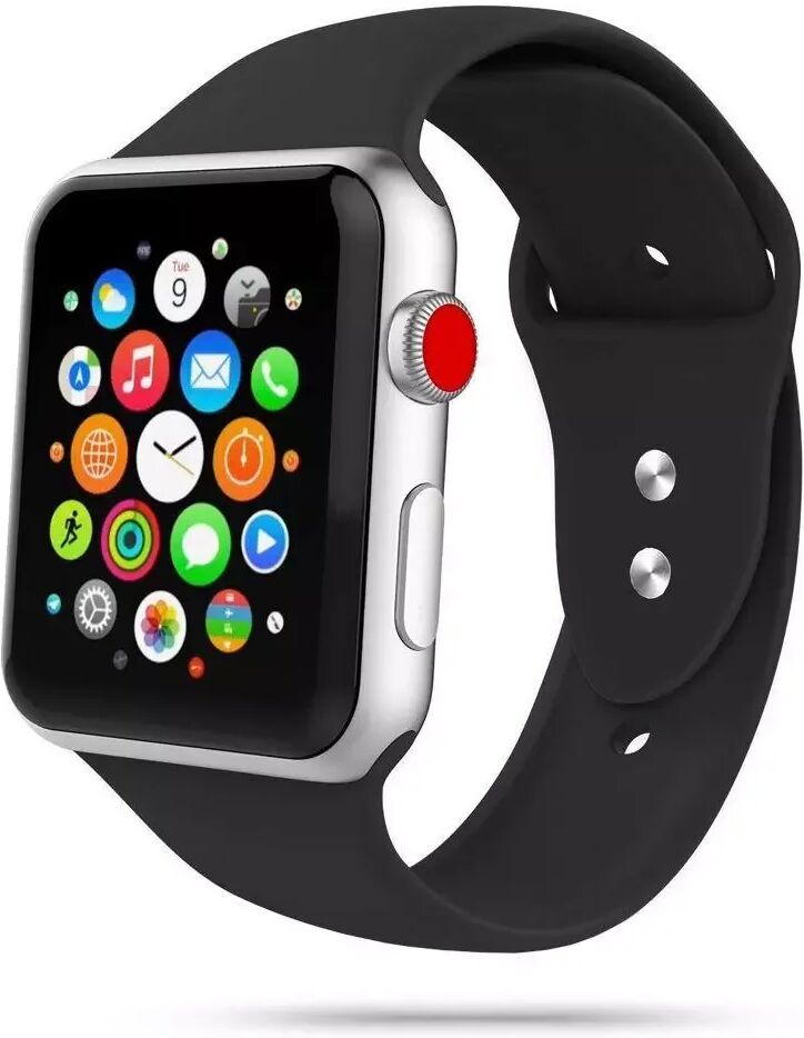 Tech-Protect Apple Watch (42-45mm) Tech-Protect Icon Band Silikon Reim - Svart