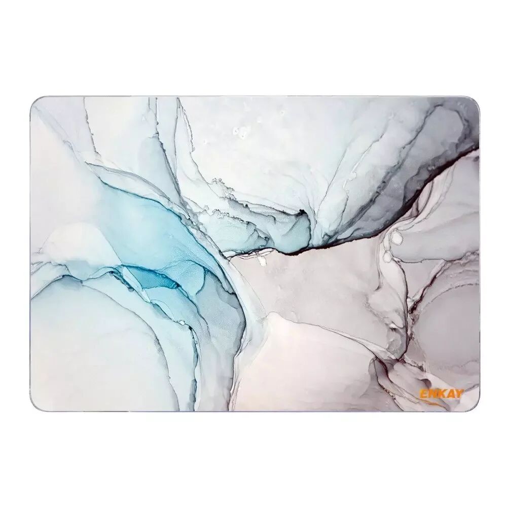 ENKAY MacBook Pro 16" ENKAY Hard Plast Case - Marmor - Blå / Hvit