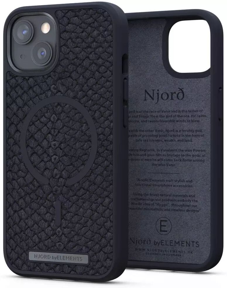 Njord iPhone 13 Mini Njord by Elements Deksel - MagSafe Kompatibel - Vindur / Mørk Grå