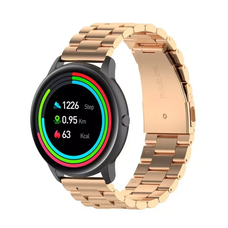 INCOVER Universal Smartwatch Rem (22 mm) Rustfritt Stålrem Med Verktøy - Rose Gold