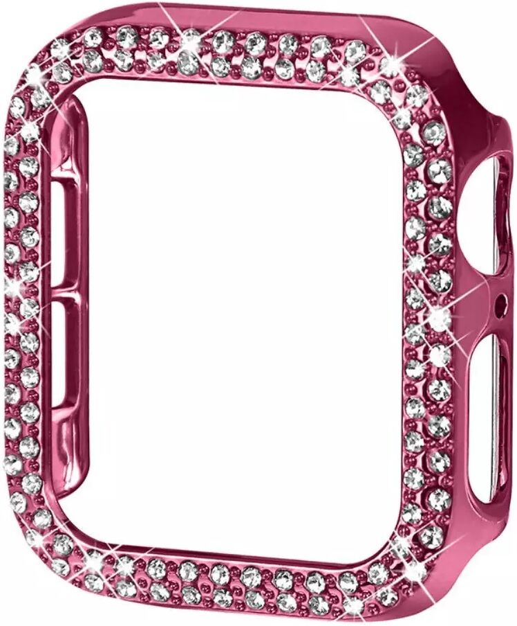 INCOVER Apple Watch (41mm) Hard Plast Deksel - Pink & Rhinsten