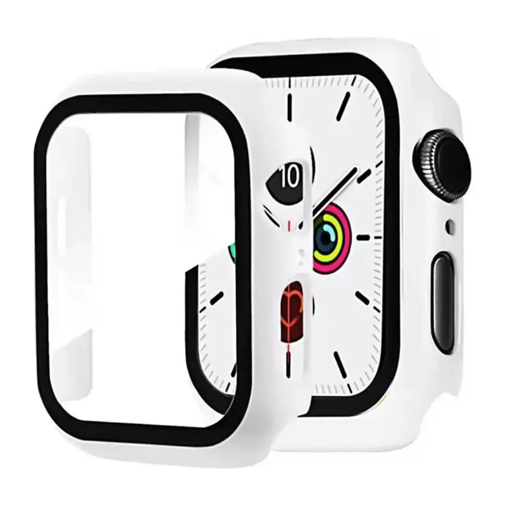 INCOVER Apple Watch 7 (45mm) Hardplastdeksel med innebygd skjermbeskytter - Hvit