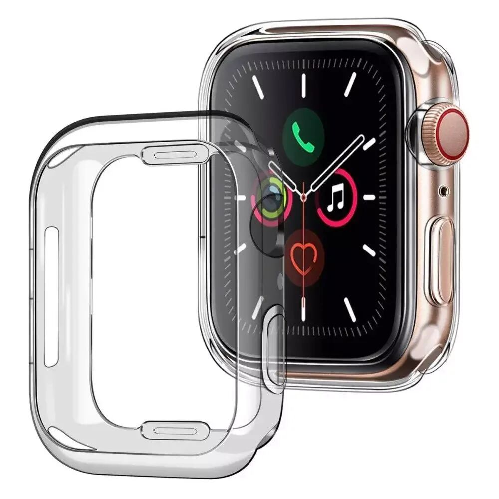 INCOVER Apple Watch 7 (45mm) Fleksibel Plast Deksel med Innebygd Skjermbeskytter - Gjennomsiktig