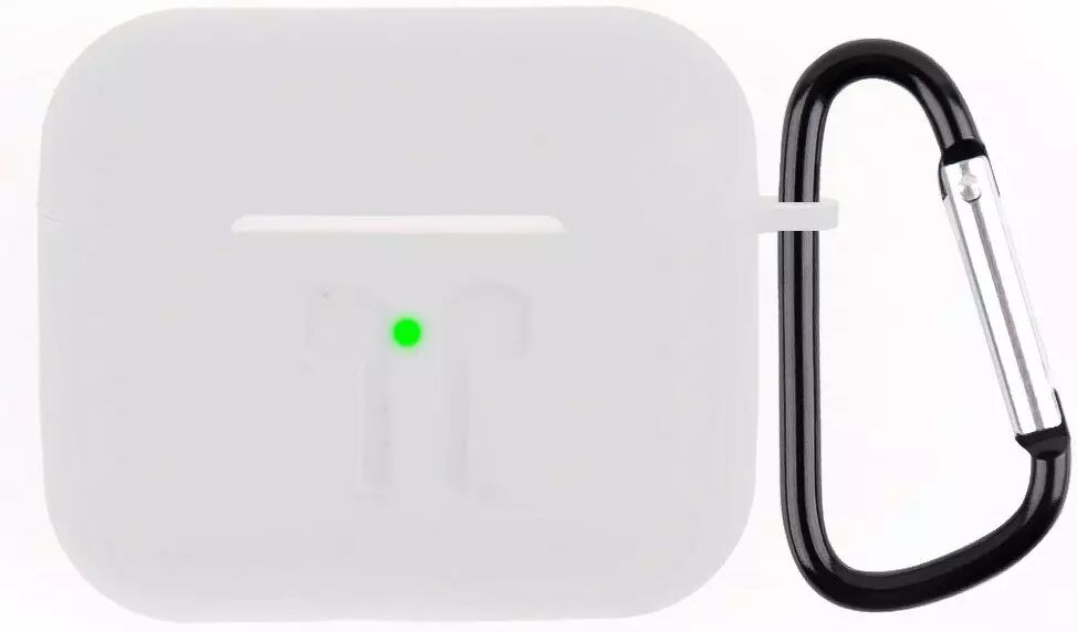 INCOVER Apple AirPods (3. gen.) Silikonetui med Karabinkrok og Logo - Gjennomsiktig