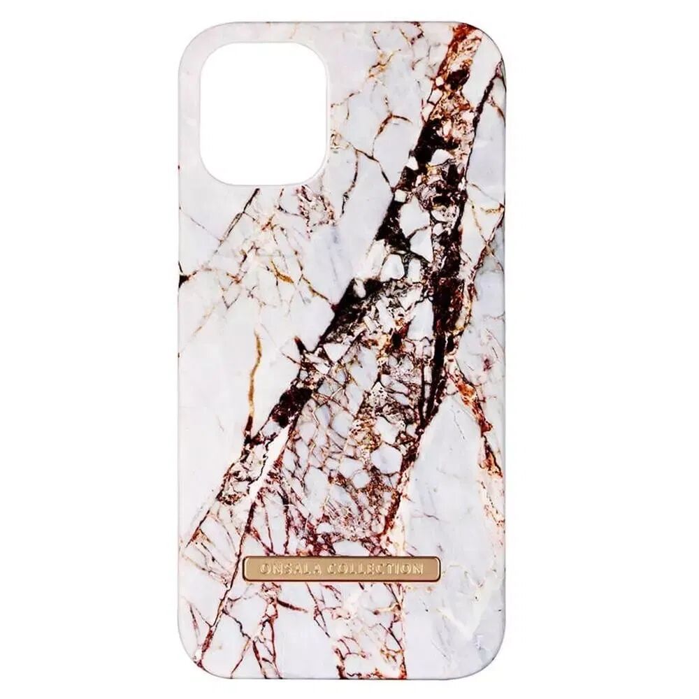 GEAR Onsala Fashion Collection iPhone 12 Mini Deksel med Magnet - White Rhino Marble